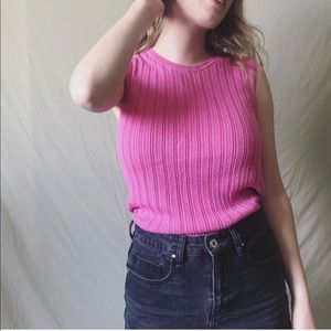 Barbie Pink Cable Knit Sweater Tank
